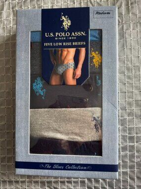 U.S Polo Assn 5 low rise briefs new size Medium